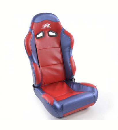 FK Universal Bucket Sports Seat Carbon Red & Blue 4x4 Car Camper T4 T5 Defender - LJ Automotive